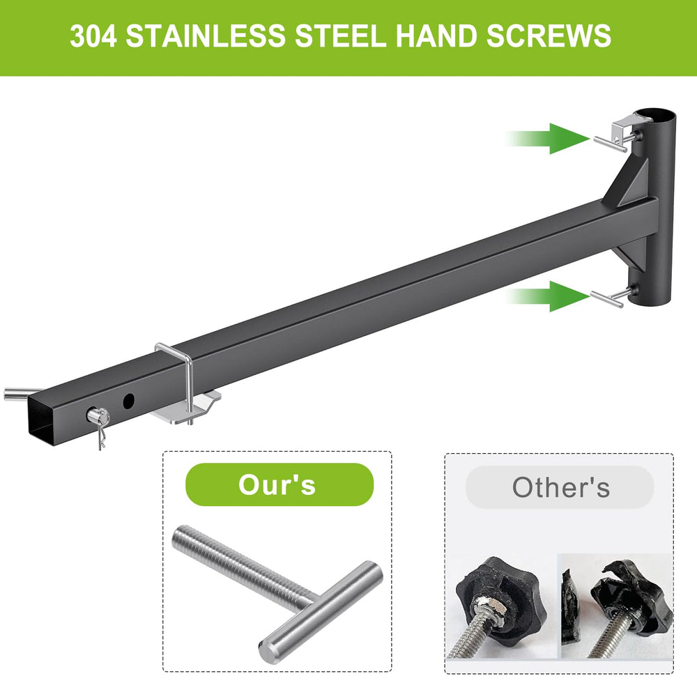 Dolibest mounted on a vehicle demonstrating in-use stability benefit: portable shade anywhere