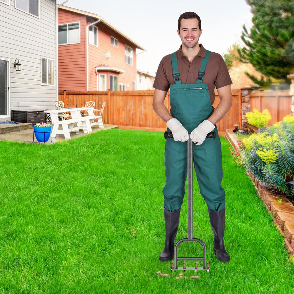 Dolibest with 12-inch weeder tool showing cleaning and transplanting benefit