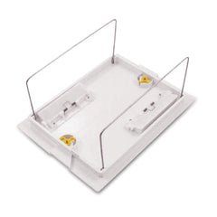 Dolphin bottom lid front view showing fit and durable construction for reliable sealing
