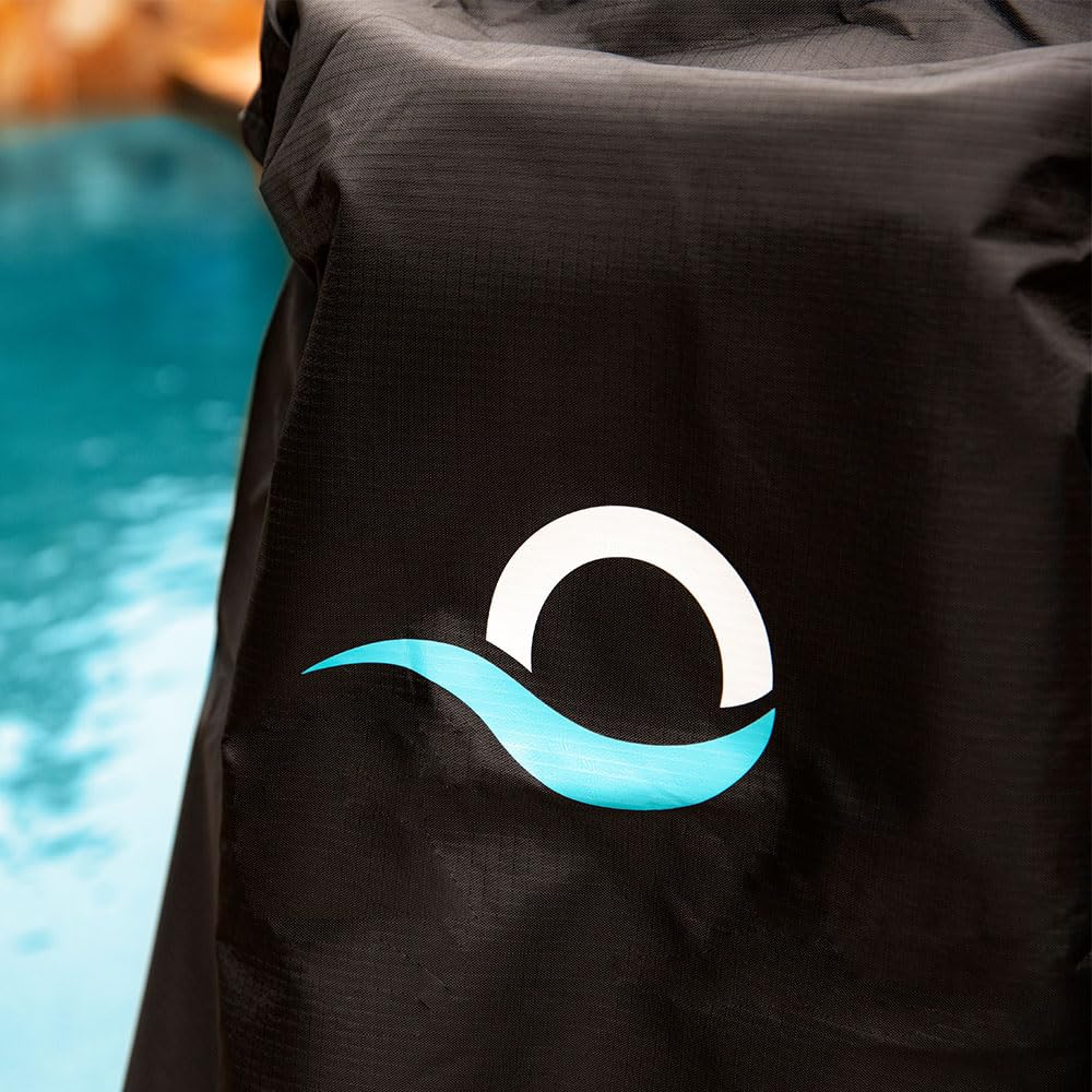 Dolphin lifestyle shot on backyard deck showing tidy, weather-protected equipment