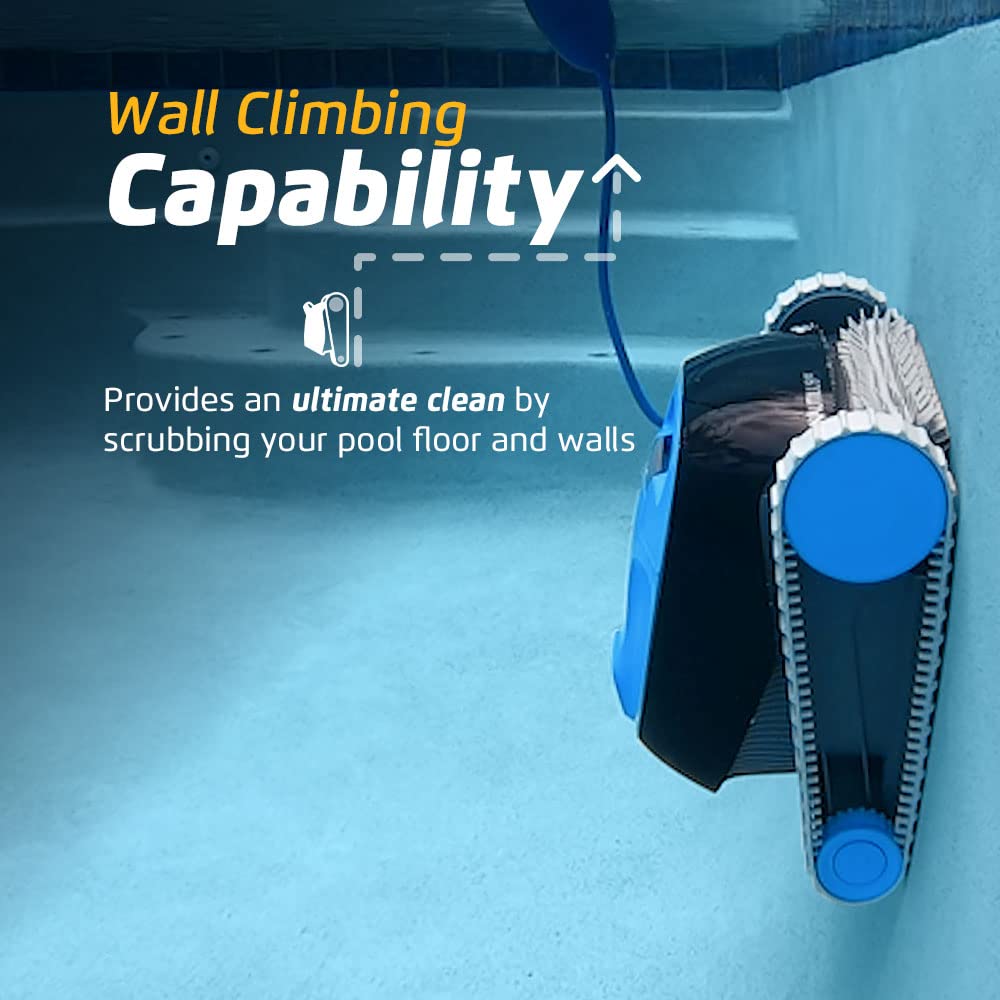 Dolphin Nautilus CC scrubber brush detail removing dirt while protecting pool surface