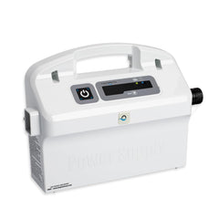Dolphin power supply front panel showing brand and solid construction benefit