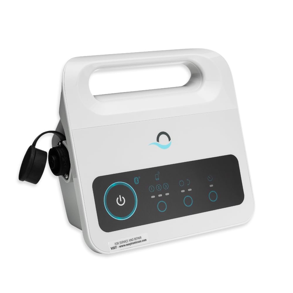 Dolphin power supply front view showing model label and durable casing benefit