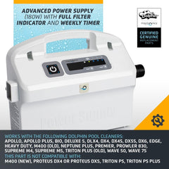 Dolphin replacement part label with specifications ensuring proper match