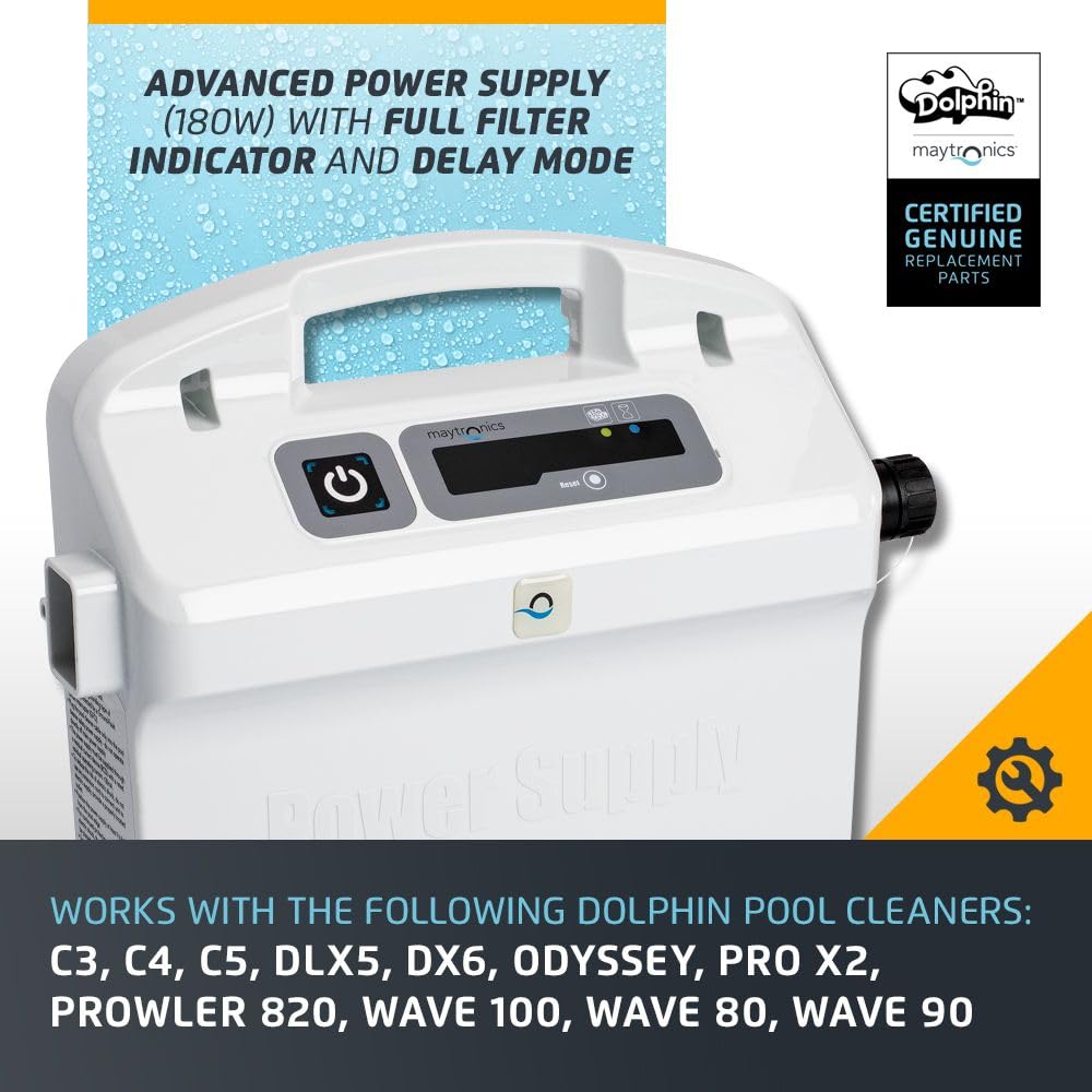 Dolphin power supply side label with specifications for correct model matching