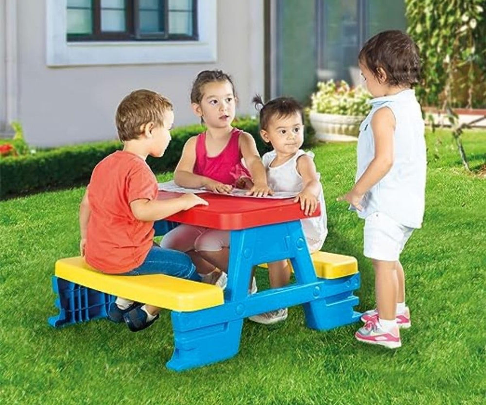 DOLU size comparison with child demonstrating toddler-scale seating