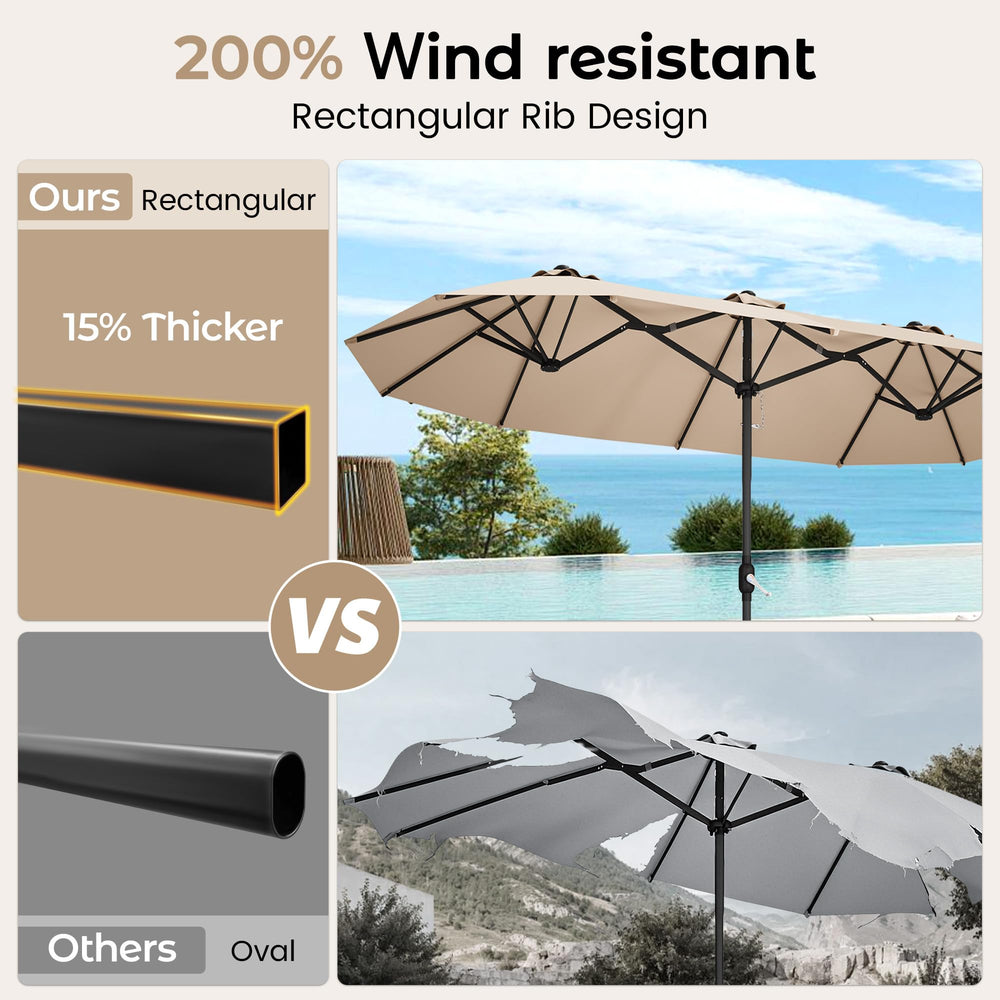 DomeShade side profile over dining table showing rectangular coverage fit