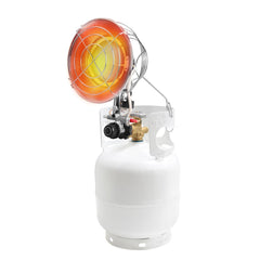 DOMINOX front view of heater showing compact design and easy-portability for outdoor warmth