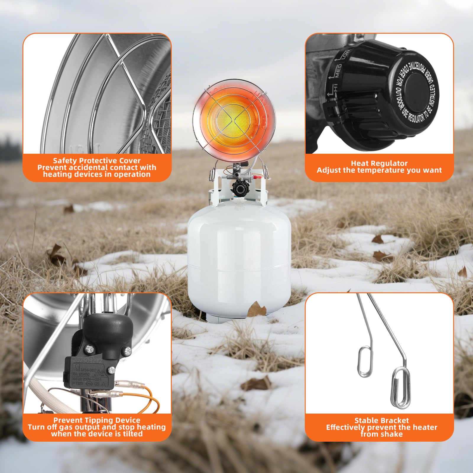 DOMINOX side profile showing bracket and connection for secure, wobble-free operation
