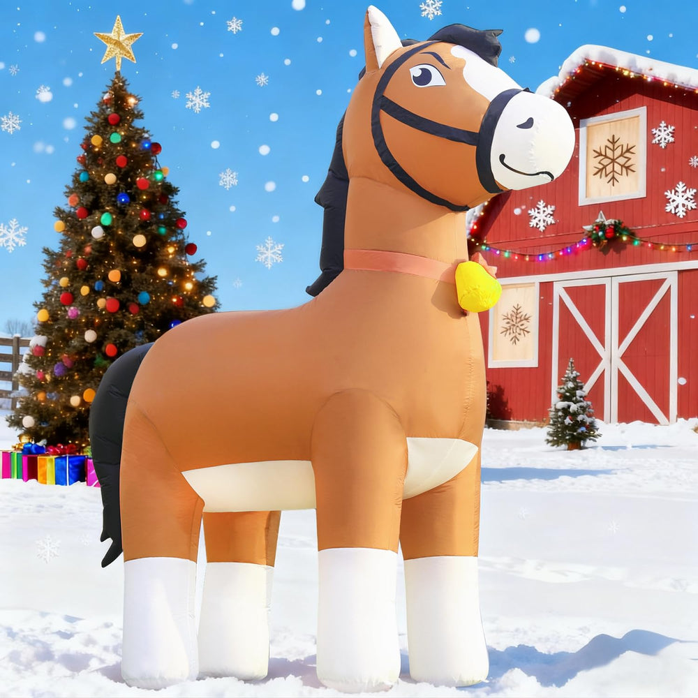 DomKom Clydesdale side profile displaying full 9ft height and realistic shape