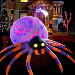 DomKom front view of 8ft spider creating bold yard focal point