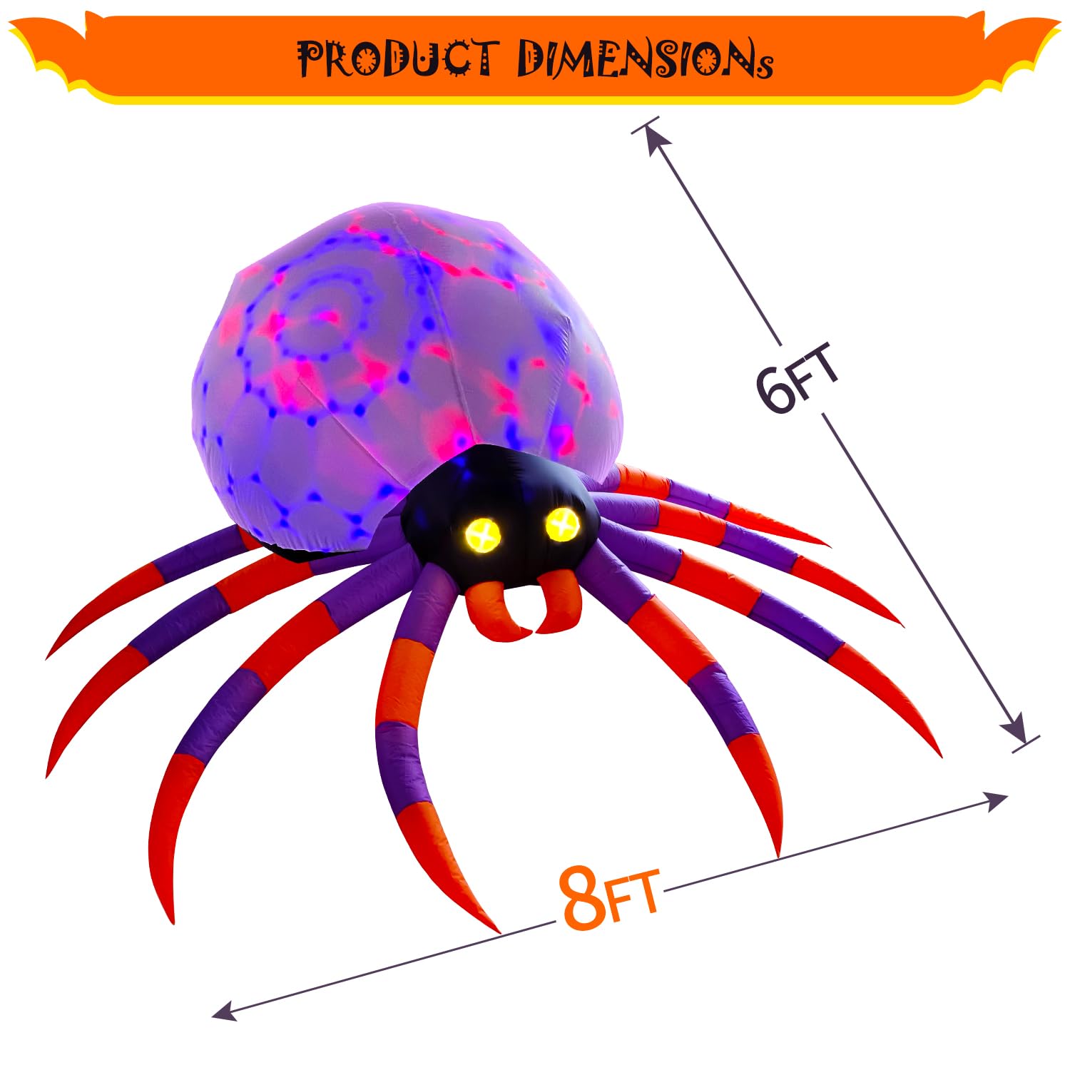DomKom spider displayed on front yard attracting trick-or-treaters