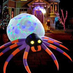 DomKom spider lit by magic LEDs showing bright night visibility