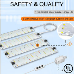 DOMMIA mounted under shelf setup demonstrating saved space and uniform lighting
