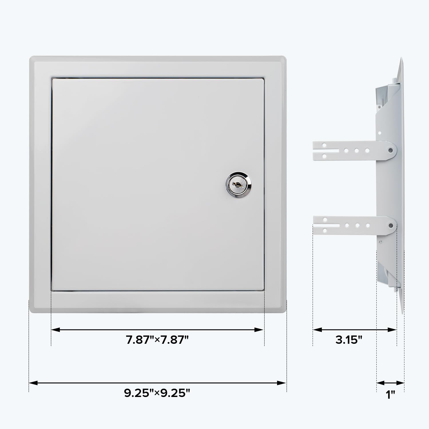 Donext close-up hinge and lock detail demonstrating secure, tamper-resistant access