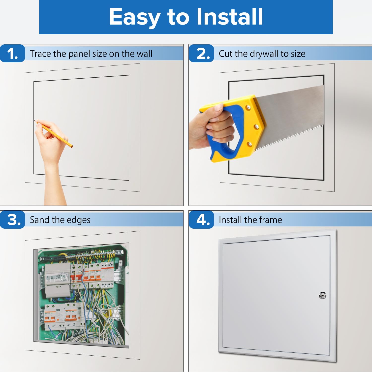 Donext door open revealing usable internal access space for quick maintenance