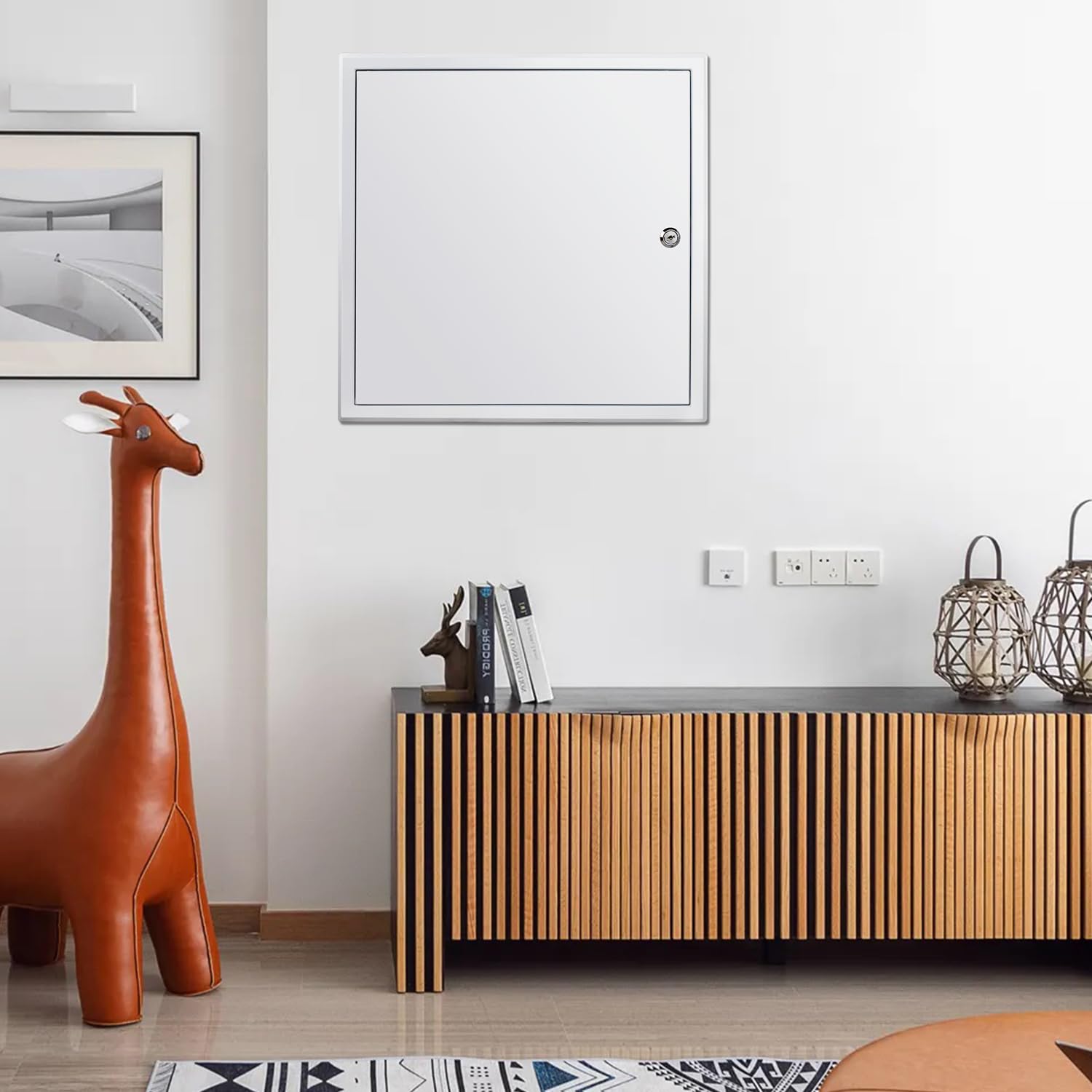 Donext installed in a ceiling scene blending into decor while allowing discrete service access