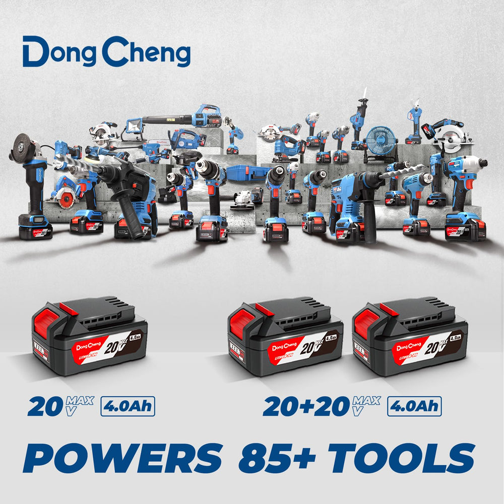 DongCheng label and safety switches highlighting chain brake and lock-out safety