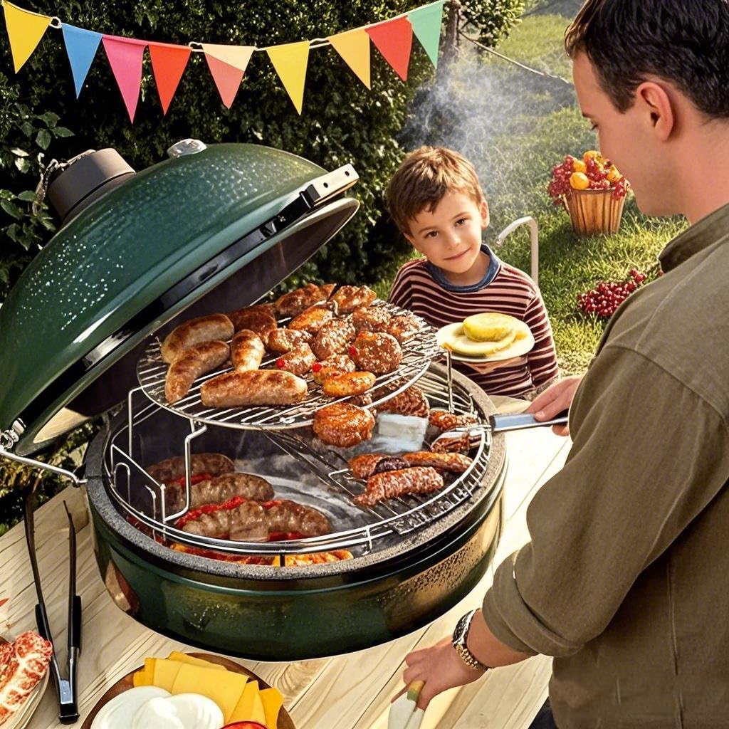 Dongftai tiered cooking with food showing multi-level grilling for more meals