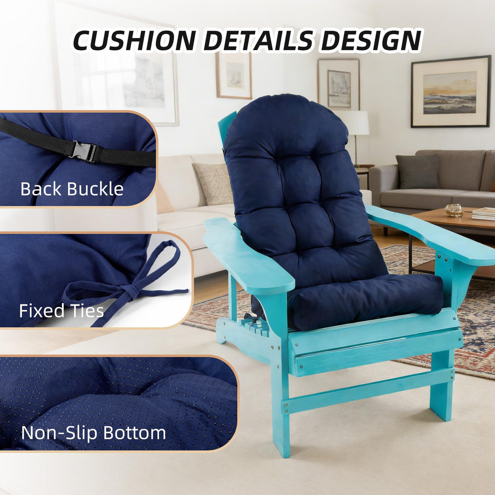 DONGMYDU cushion installed on a rocking chair showing secure fit