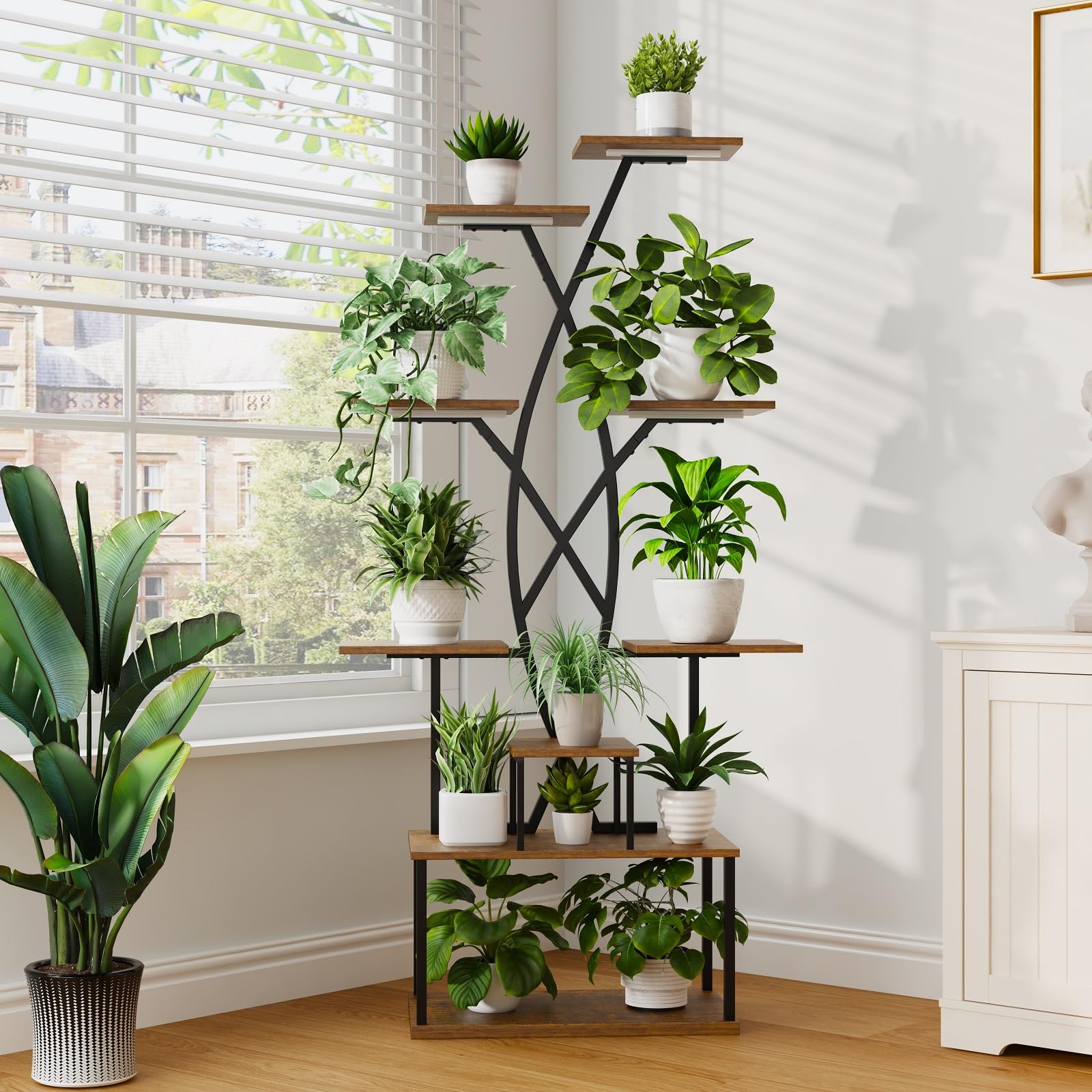 DongRong cable organization detail hides cords for tidy, clutter-free plant area benefit