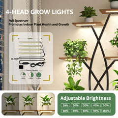 DongRong grow light heads close-up illustrating adjustable full-spectrum benefits