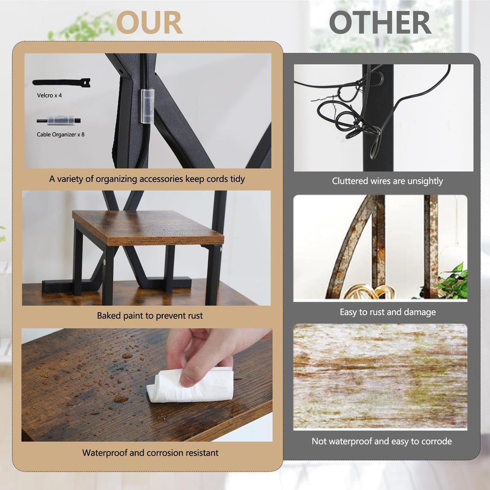 DongRong shelf material detail showing waterproof MDF strength and durability benefits