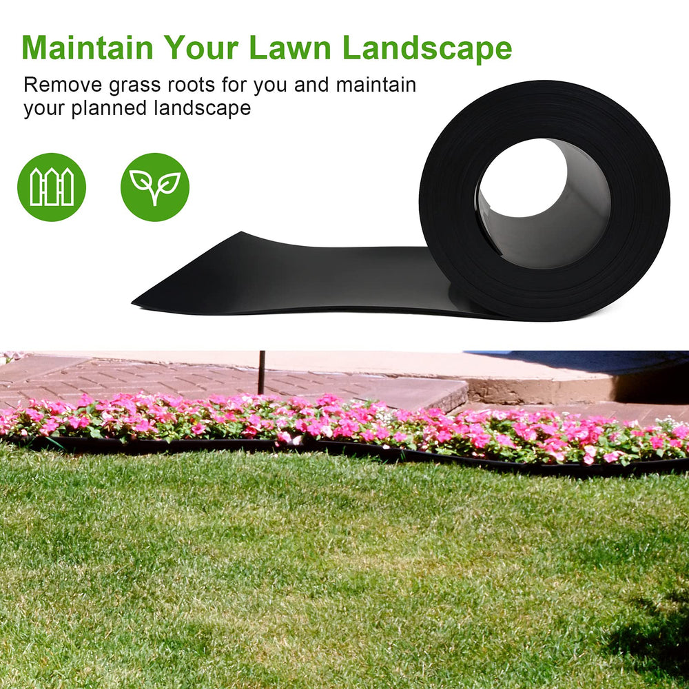 Doniks edging bent around curved garden bed demonstrating flexible shaping advantage