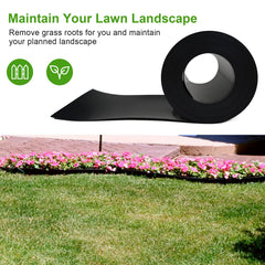 Doniks edging bent around curved garden bed demonstrating flexible shaping advantage