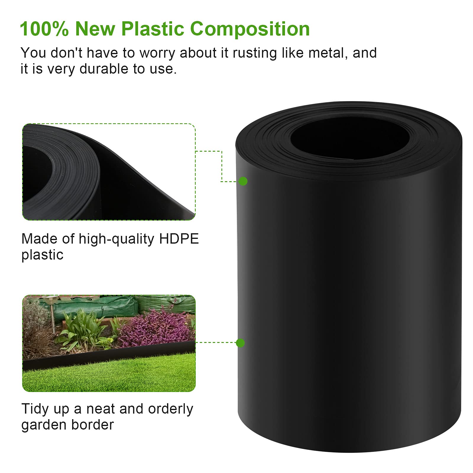 Doniks installed along a driveway showing clean separation and low-maintenance benefit