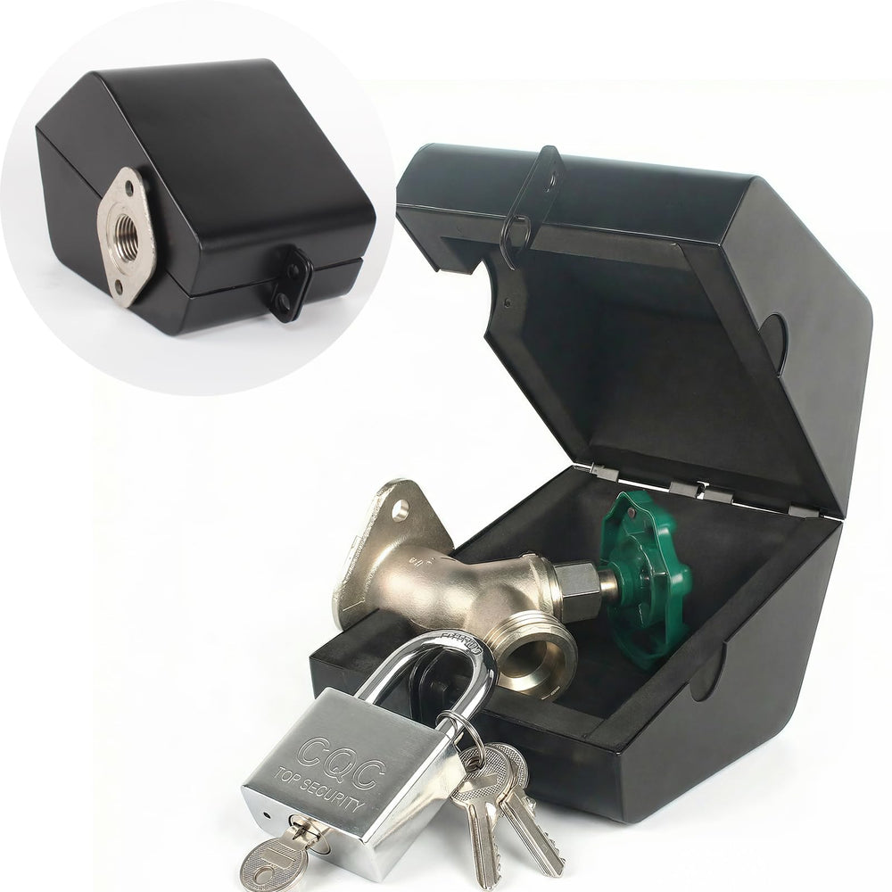 DONILIGA front view of faucet lock showing secure enclosure benefit