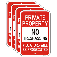 Doninex front view large private property sign for clear boundary marking