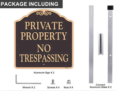 Doninex sign installed at a driveway entrance preventing unwanted entry