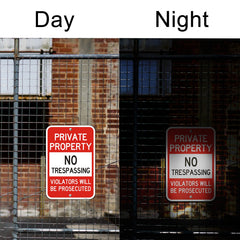 Doninex sign mounted on post demonstrating outdoor durability and legibility