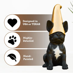 Doodle Gnome side profile highlighting Frenchie shape and indoor/outdoor versatility