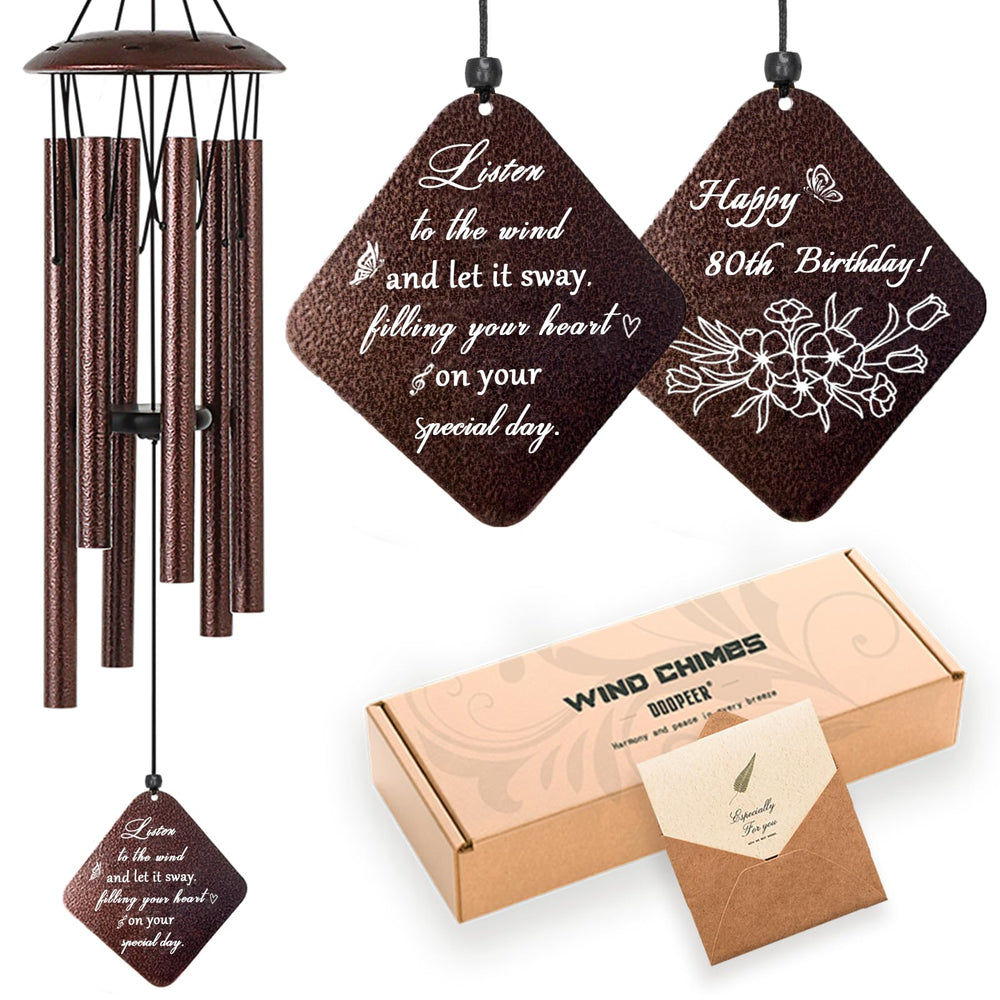 Doopeer wind chime front packaging showing gift-ready box and presentation benefit