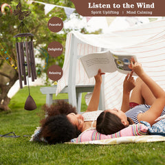 Doopeer wind chime hanging on a porch creating relaxing outdoor ambiance