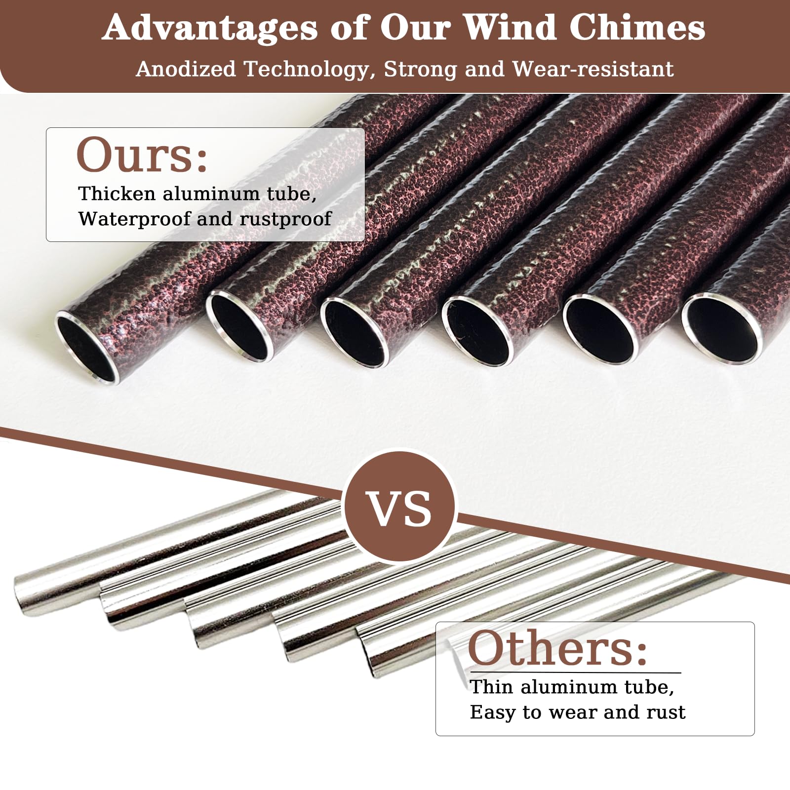 Doopeer wind chime hung on porch creating soothing ambient sounds for remembrance