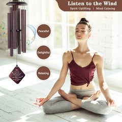 Doopeer wind chime installed on porch creating soothing outdoor memorial sounds