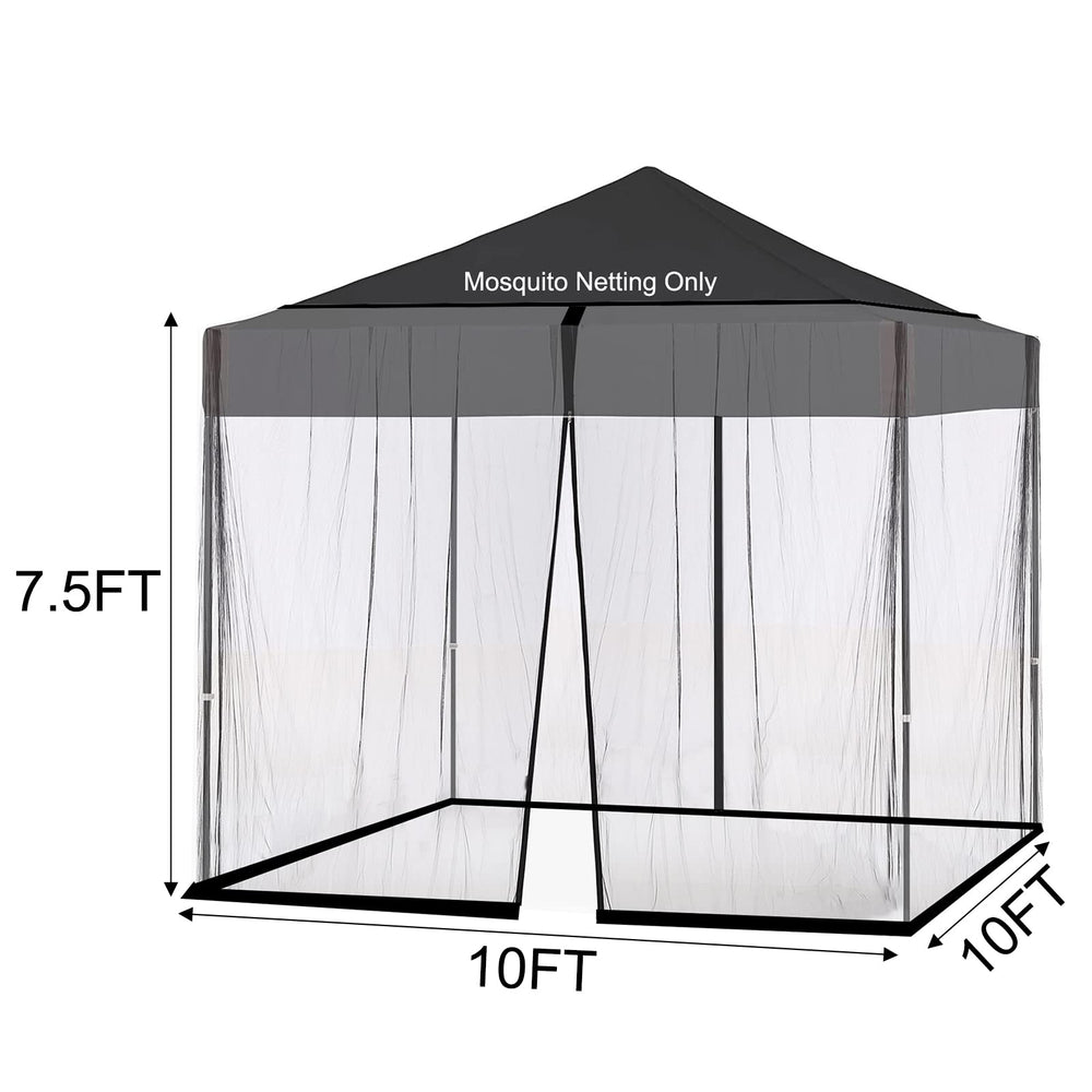 DOOSARG netting installed on a pop-up canopy demonstrating insect-free space benefit