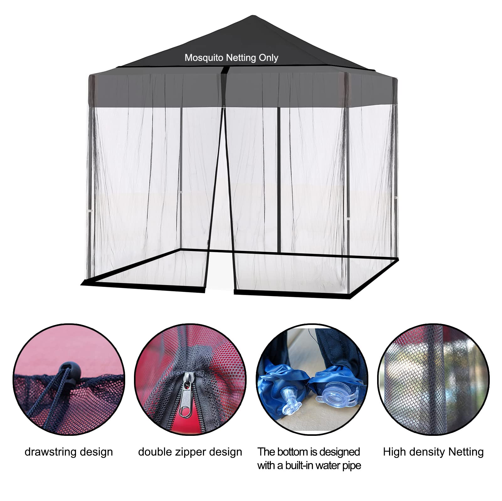 DOOSARG top attachment loops and drawstring showing secure fit benefit