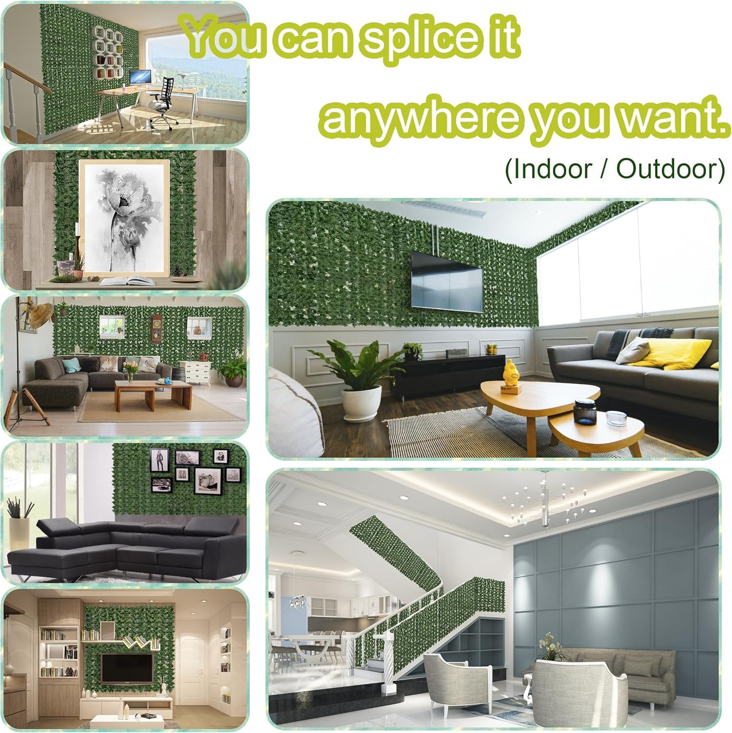 DOPGIB garden backdrop lifestyle scene showing instant green ambiance benefit