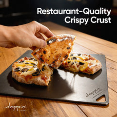 doppio LIVING close-up of pre-seasoned surface highlighting easy release benefit