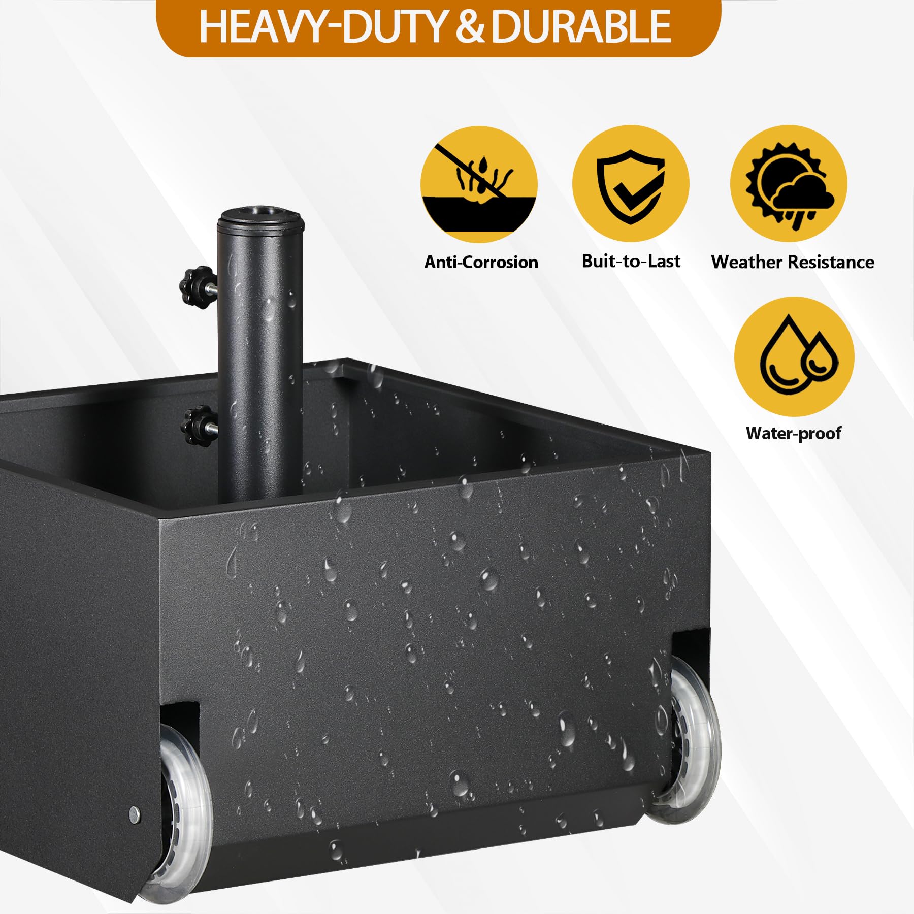DorBuphan wheels and steel plate detail demonstrating protected quiet mobility