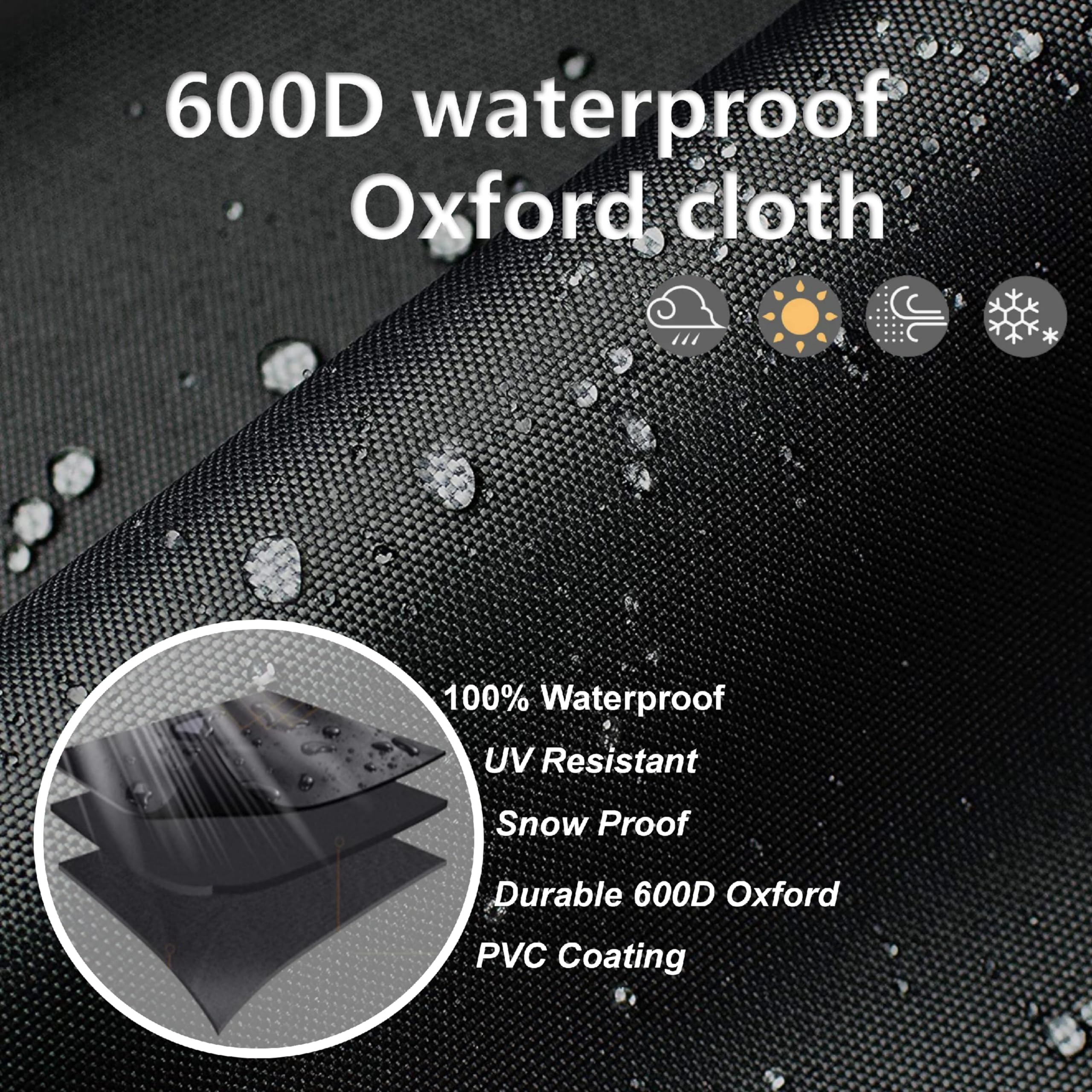 DORAHUA folded cover in storage bag demonstrating compact off-season stowage