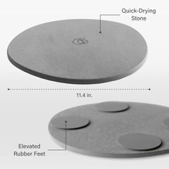 Dorai saucer beside ruler showing 11.8 inch size and fit