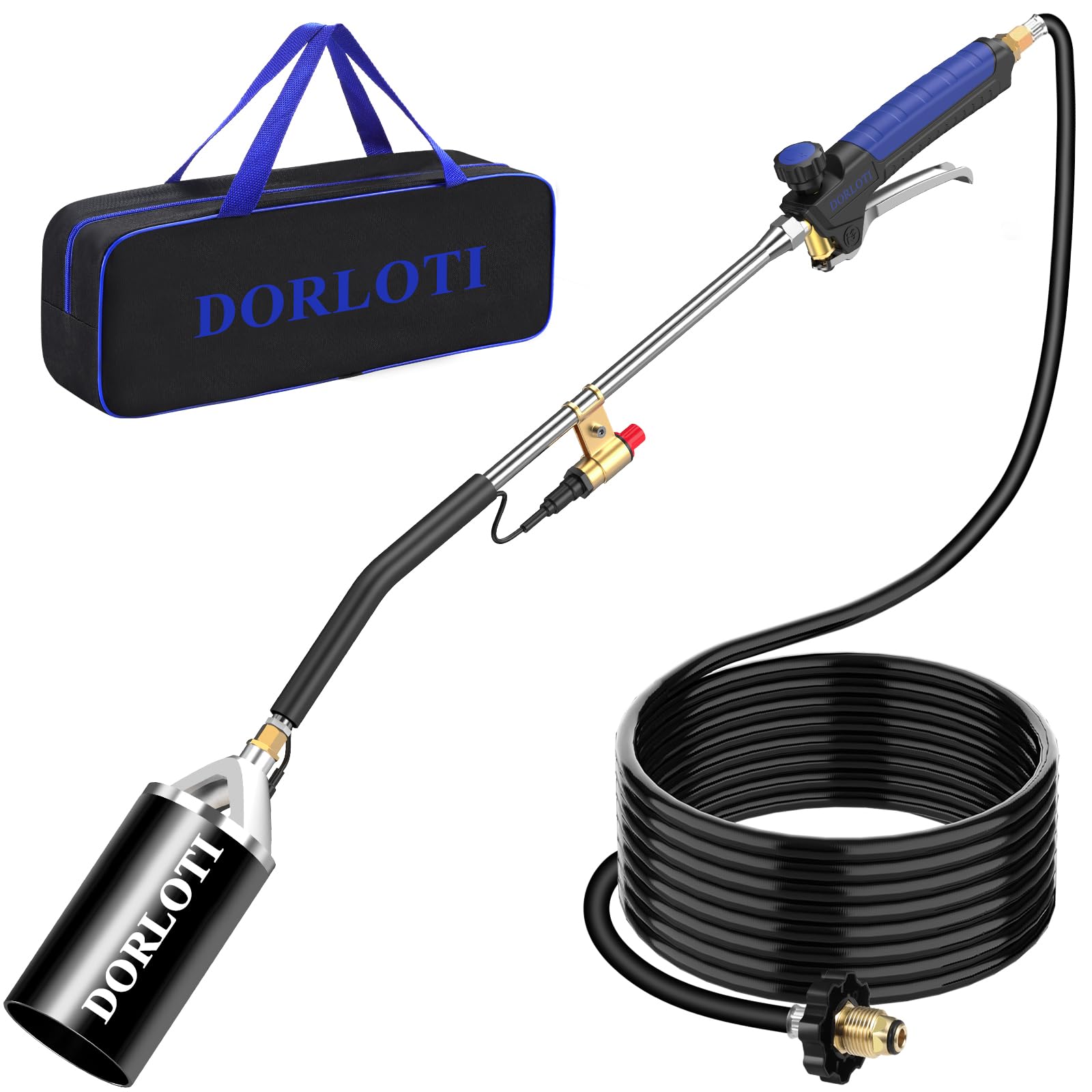 DORLOTI torch front profile showing robust nozzle and durable build for powerful performance