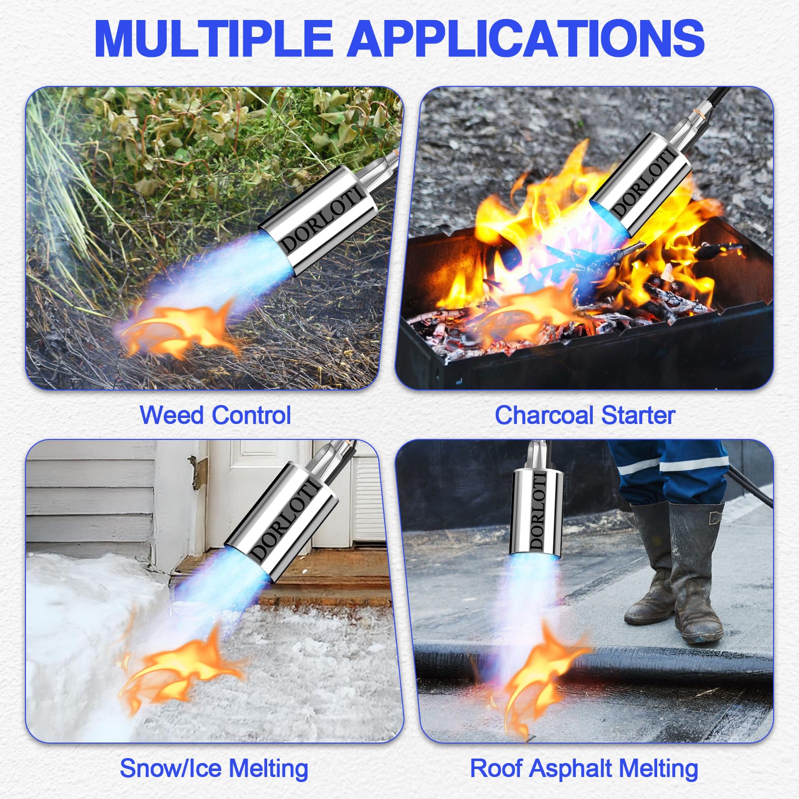 DORLOTI gas valve and igniter showing easy one-handed control and reliable starts