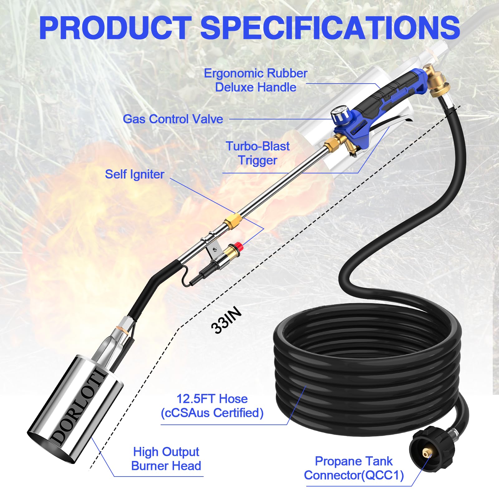 DORLOTI short mode in use lighting a grill safely with quick ignition benefit