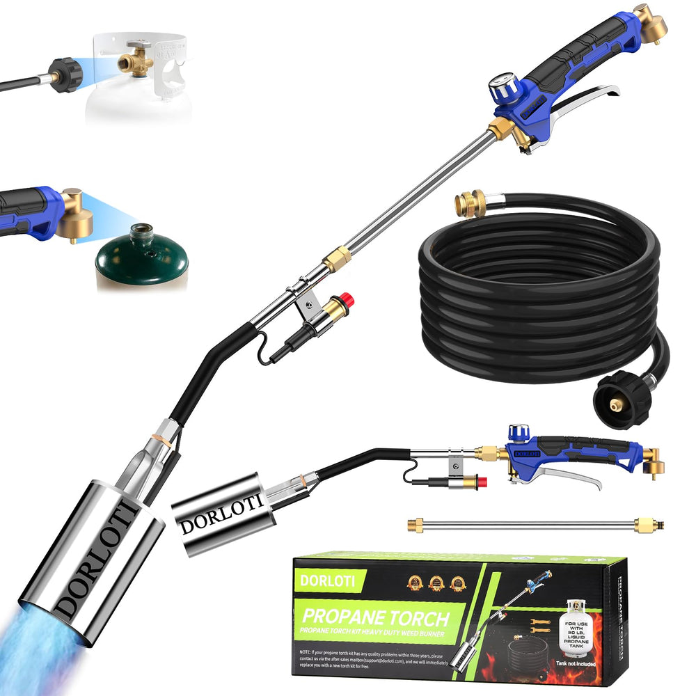 DORLOTI torch front assembly showing ergonomic handle and benefits of comfort